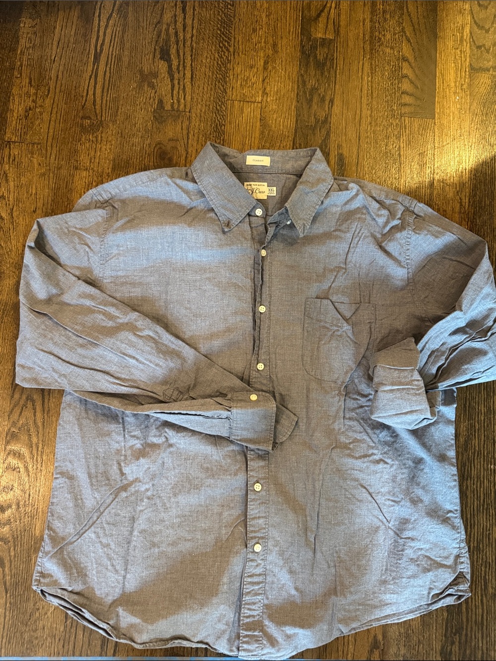 J. Crew Men's Blue Button-Down Shirt